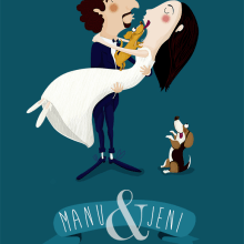 WEDDING CARDS. Design, Traditional illustration, and Graphic Design project by Cristina Quiles - 11.14.2017