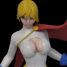 Power Girl - Modelado 3D. 3D projeto de Néstor Ortiz - 18.11.2017