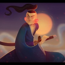 Samurai. Projekt z dziedziny Trad, c i jna ilustracja użytkownika Josh Merrick - 21.11.2017