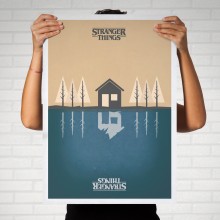 Diseño de poster sobre la serie Stranger Things. Un proyecto de Diseño, Ilustración tradicional, Diseño gráfico e Ilustración vectorial de Javi Rodríguez - 23.11.2017