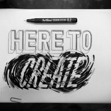 #HereToCreate Adidas Woman - Lettering Mural. Un proyecto de Diseño gráfico, Lettering e Ilustración vectorial de Marina Malmar - 22.02.2017