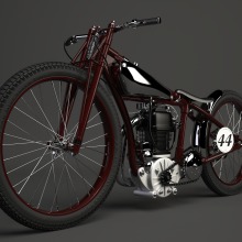 Crocker speedway motorcycle 3Dmodel. Un proyecto de 3D de Enrique Matías Gómez - 30.11.2017