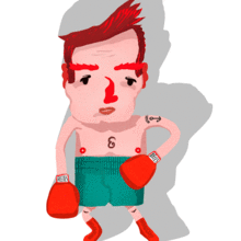 Boxeador. Animação projeto de Miguel Venegas Geffroy - 30.11.2017