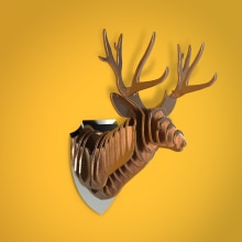 Deer Head. Ilustração tradicional, 3D, Animação, e Design gráfico projeto de Jose Roberto Monje Flores - 30.11.2017