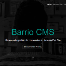 Barrio CMS. Desenvolvimento Web projeto de Moncho Varela - 20.09.2017