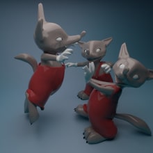Three Little Wolves . 3D projeto de Astrid Mayor - 01.12.2017