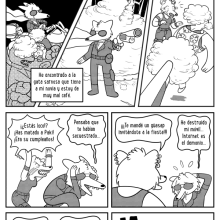 El ataque de las gatas surferas zombies . Comic projeto de León Palomares Pérez - 01.03.2017