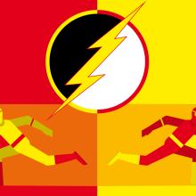The Flash. Traditional illustration, Graphic Design, and Vector Illustration project by Daniel Diaz Estrada - 12.04.2017
