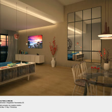 Salón Comedor Con Carácter Nórdico. 3D, Architecture, Interior Architecture & Infographics project by Lola Padilla - 05.19.2017