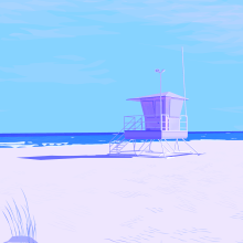 lifeguard tower. Design, Traditional illustration, Graphic Design, and Vector Illustration project by Gosia N. - 12.10.2016
