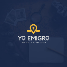 Logo YO EMIGRO. Editorial Design, and Graphic Design project by Ana Belén Morales Navarro - 10.10.2017