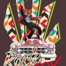 Rock'n'Fox. Design gráfico, e Colagem projeto de Tanit Castán - 30.11.2017