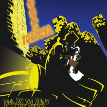 Cartel para concurso carteles festival Jazz de Tortosa ( Catalunya 2009). Un proyecto de Diseño, Ilustración tradicional y Diseño gráfico de Giuseppe Borio - 13.12.2017