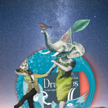 Ilustración y cartel para el restaurante vegano "El jardín de los dragones". Traditional illustration, and Graphic Design project by Paco Campos Pérez - 12.14.2017
