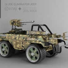 MODELADO ELIMINATOR JEEP/ 3D max /V-Ray. Un proyecto de Programación, 3D y Animación de kristian Javier Auquilla - 16.12.2017