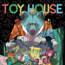 'TOY HOUSE' Pintura digital. Un proyecto de Diseño, Ilustración tradicional, Diseño de personajes, Bellas Artes, Pintura, Diseño de juguetes y Arte urbano de Dhani Barragán - 21.12.2017