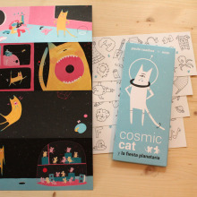 Cosmic Cat y la fiesta planetaria (MTM editores). Un proyecto de Ilustración tradicional de Paula Cuántica - 10.10.2016