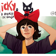 Nicky la pequeña bruja. Traditional illustration project by Natalia Martín - 12.28.2017