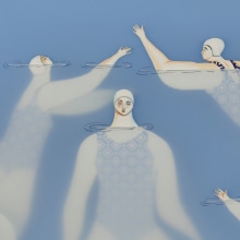 The swimmers. Ilustração tradicional, Artes plásticas, e Colagem projeto de Sonia Alins Miguel - 27.10.2017