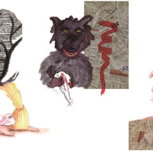 Los Tres Cerditos: Introducción a la ilustración infantil. Traditional illustration project by Paola Scirgalea - 01.09.2018