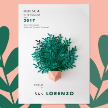 San Lorenzo - Craft Poster. Traditional illustration, Photograph, Art Direction, Arts, Crafts, Events, Graphic Design, and Paper Craft project by Inés Marco Aguilar - 08.10.2017