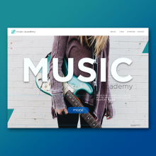Music Academy. Design, UX / UI, Direção de arte, e Design interativo projeto de Samuel Castillo - 10.01.2018