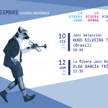 Cartes programación mensual La Ribera. Un proyecto de Diseño editorial y Diseño gráfico de Haizea Dobaran Montes - 10.01.2018