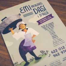 Emi Dasí, catering. Un proyecto de Ilustración tradicional, Br, ing e Identidad, Diseño gráfico e Ilustración vectorial de Toni Benlliure - 01.01.2016