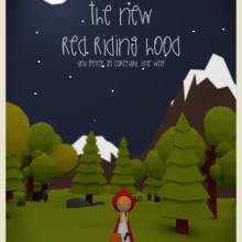 LOWPOLY SCENE- THE NEW RED RIDING HOOD. Un proyecto de Ilustración tradicional y 3D de Catuxa Barreiro - 15.01.2018