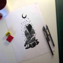 Romance de la pena negra. Federico García Lorca. Ilustração tradicional projeto de Alejandro Alonso - 16.11.2016