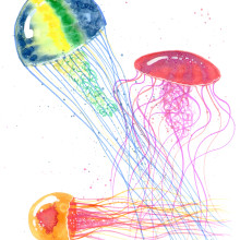 Medusas en acuarela. Un proyecto de Ilustración tradicional de Alejandro Bottini - 17.01.2018