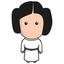 Ilustración "Princesa Leia". Un proyecto de Ilustración vectorial de Adrián Hevia - 17.01.2018