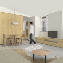 Rehabilitación Ático en el Borne, Barcelona.. Un proyecto de 3D, Arquitectura interior y Diseño de interiores de Júlia Falgàs Juncà - 29.02.2016