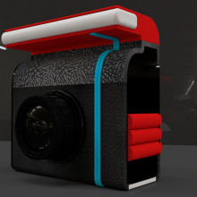Gadget - Camera. Un proyecto de 3D, Diseño de complementos, Diseño gráfico y Diseño Web de Fernando Yoris - 28.01.2018