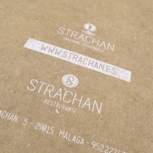 BRANDING Y DISEÑO DE EVENTO. strachan. restaurante y catering. Málaga.. Art Direction, Br, ing, Identit, Events, Graphic Design, Packaging, T, and pograph project by Manuel J. Morente Morente - 01.30.2018