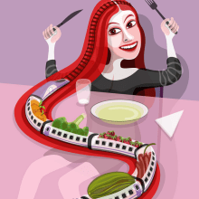 Food and Drink. Un proyecto de Ilustración tradicional, Publicidad, Diseño de personajes e Ilustración vectorial de Ribes Cooked - 01.02.2018