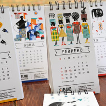 Diseño de Calendarios 2018 con mis ilustraciones.. Ilustração tradicional, e Arquitetura da informação projeto de nella gatica - 01.02.2018