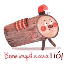 Caga tió. Un proyecto de Ilustración tradicional, Diseño de personajes, Artesanía, Bellas Artes y Diseño de juguetes de marta moreno - 02.02.2018