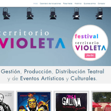 Diseño de www.territoriovioleta.com. Een project van Webdesign van maquetok martín - 02.02.2018