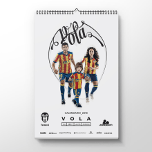 Calendario Asindown Valencia CF 2018. Design, and Graphic Design project by CREATIAS Estudio - 02.02.2018