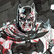 Batman DKIII Cover ink. Un proyecto de Cómic de Ismael Alabado - 02.02.2018