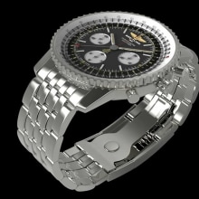 BREITLING NAVITIMER - watch. Design, 3D, Jewelr, Design, and Product Design project by Diego Ortega Palacios - 02.05.2018