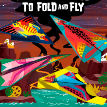 100 PTEROSAURS TO FOLD AND FLY. Un proyecto de Ilustración tradicional y Diseño de personajes de Jhonny Núñez - 05.02.2018