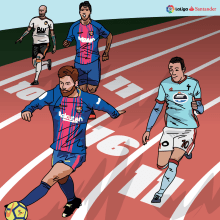 LaLiga graphics. Advertising, Art Direction, Graphic Design, Photo Retouching, and Vector Illustration project by Fernando Castelló - 02.07.2018