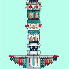 Totem. Design, Traditional illustration, Graphic Design, and Vector Illustration project by Saray Rodríguez - 02.12.2018