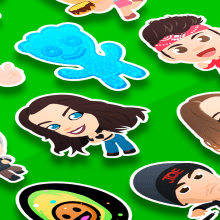 Kawaii Stickers for YouNow Vol. II. Design de personagens, Ilustração vetorial, e Design de ícones projeto de Squid&Pig - 12.02.2018
