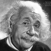 Albert Einstein en Lápices de Grafito. Traditional illustration, Fine Arts, Pencil Drawing, Drawing, Portrait Illustration, Portrait Drawing, Realistic Drawing, and Artistic Drawing project by Néstor Canavarro - 02.12.2018