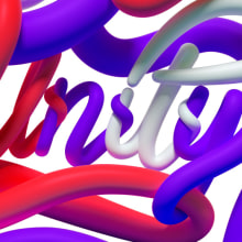 Unity. Ilustração tradicional, 3D, e Tipografia projeto de Marc Urtasun - 20.02.2018