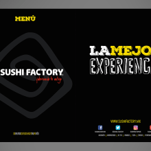 Menú Restaurant Sushi Factory 2015-2016. Design gráfico projeto de Paola Villegas - 21.02.2018