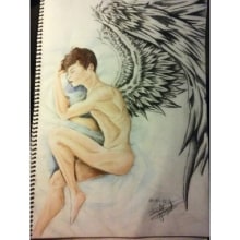 Sleeping Angel. Traditional illustration, and Fine Arts project by Daniel Moguel del Río - 02.21.2018